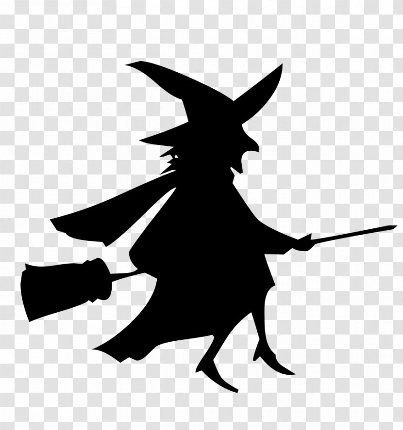 Broom Witchcraft Silhouette Boszorkxe1ny - Wall Decal - Witch Transparent PNG