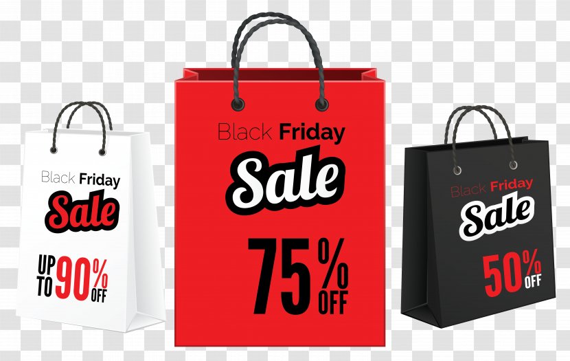 Tote Bag Black Friday Clip Art - Red - Sale Bags Clipart Image Transparent PNG