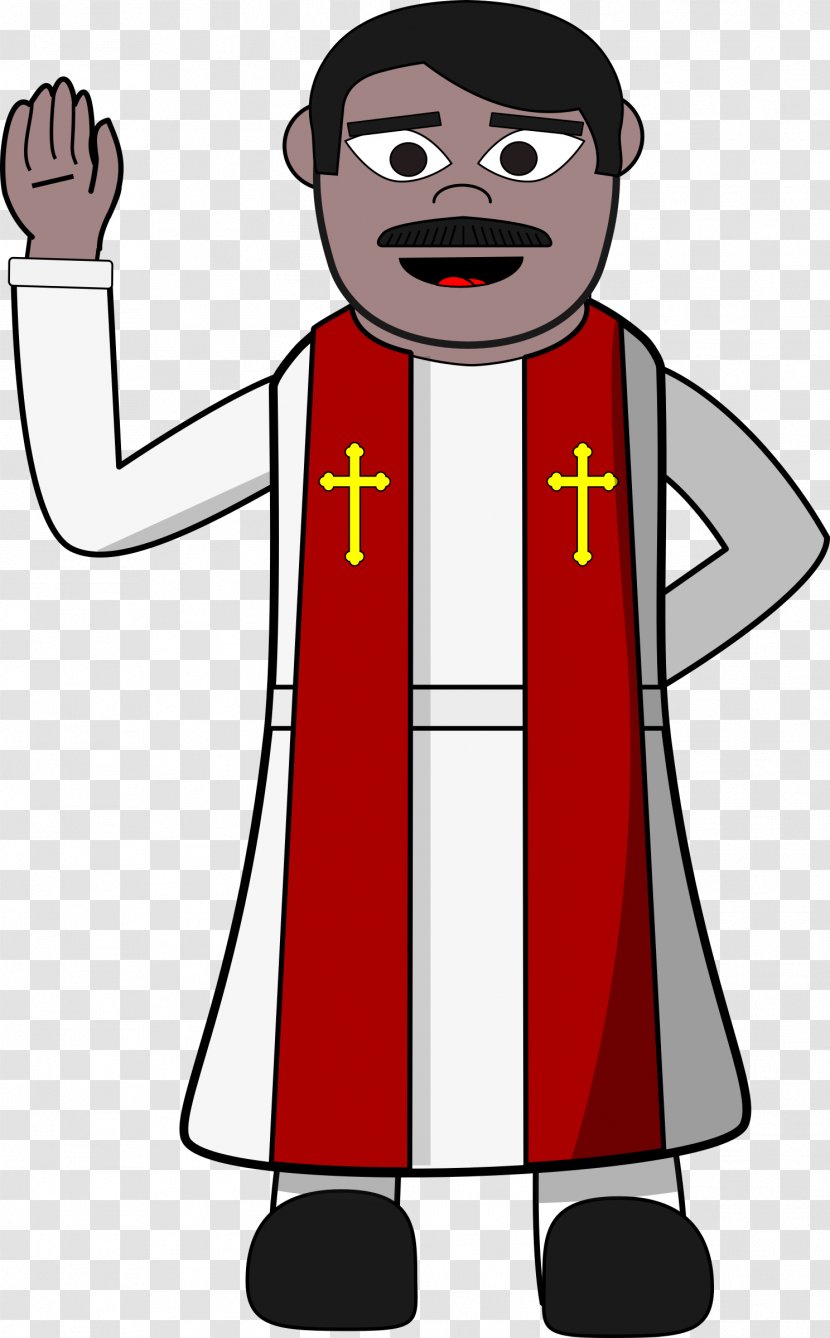 Priest Pastor Cartoon Clip Art - Outerwear Transparent PNG
