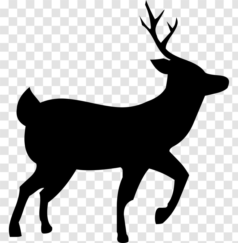 Reindeer Rudolph White-tailed Deer Clip Art - Stencil Transparent PNG