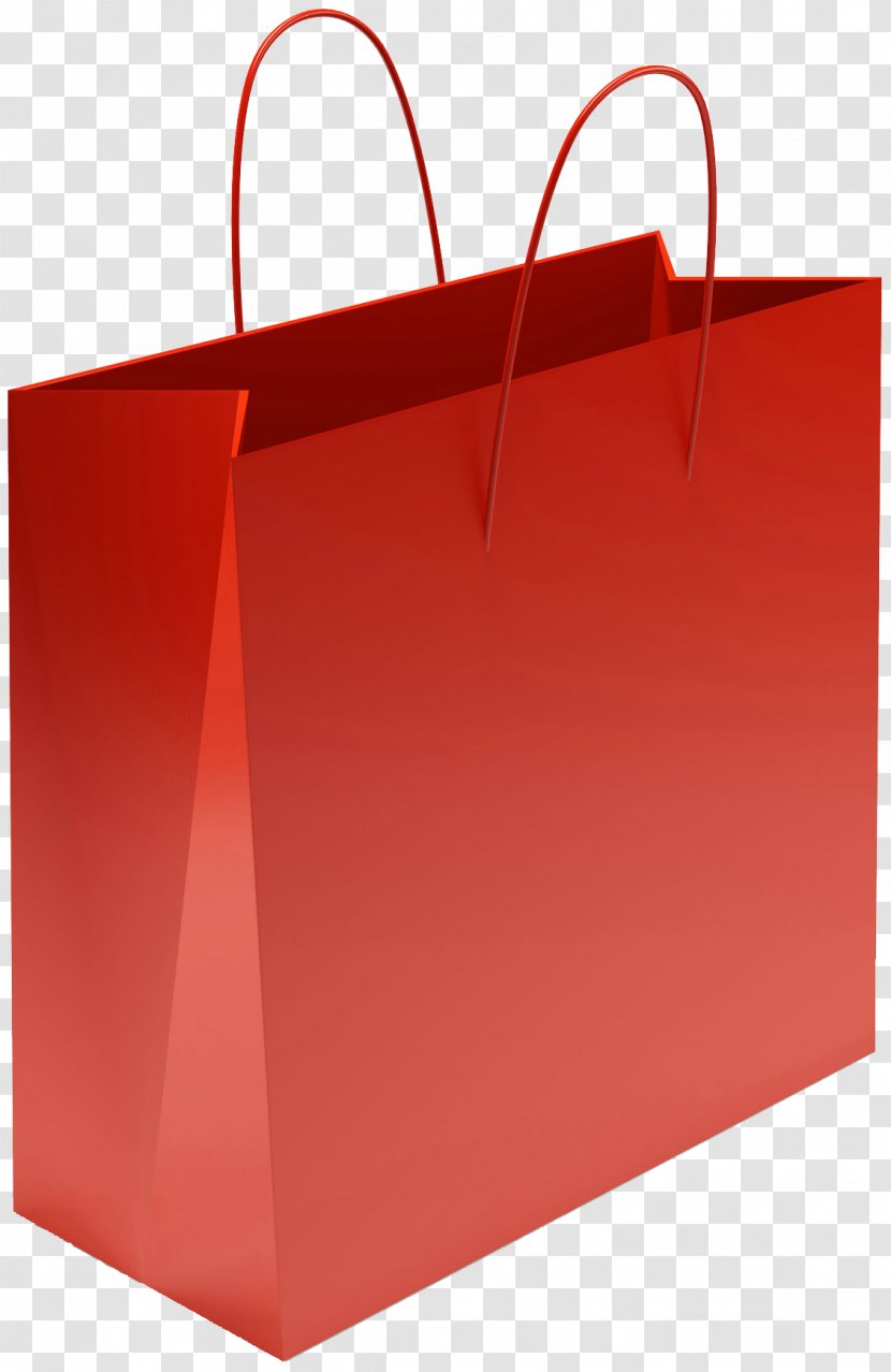 Paper Reusable Shopping Bag - Red Bags Transparent PNG