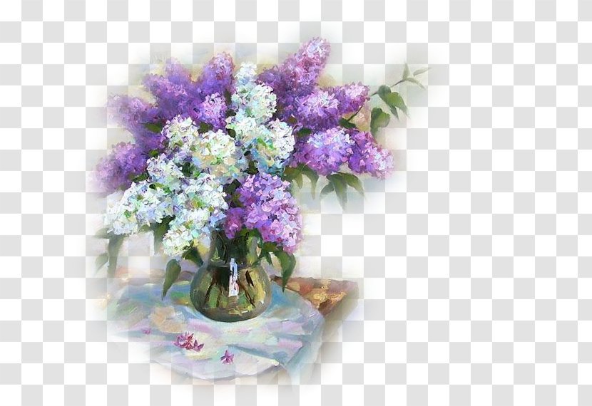 Cut Flowers Lilac Flower Bouquet Clip Art - Garden Roses Transparent PNG