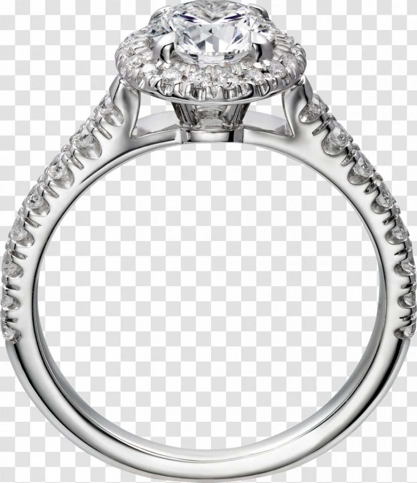 Engagement Ring Cartier Solitaire Love Bracelet - Platinum Transparent PNG