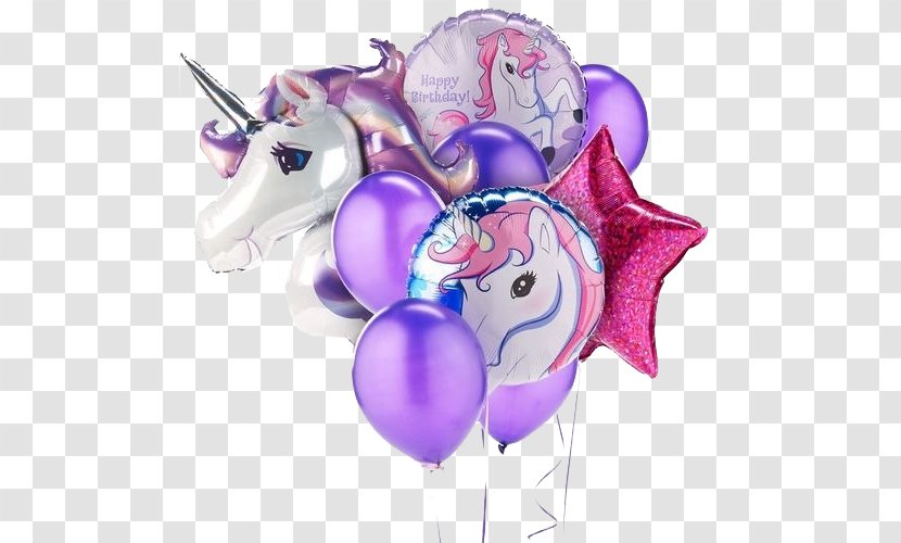Toy Balloon Unicorn Birthday Party - Cartoon Transparent PNG