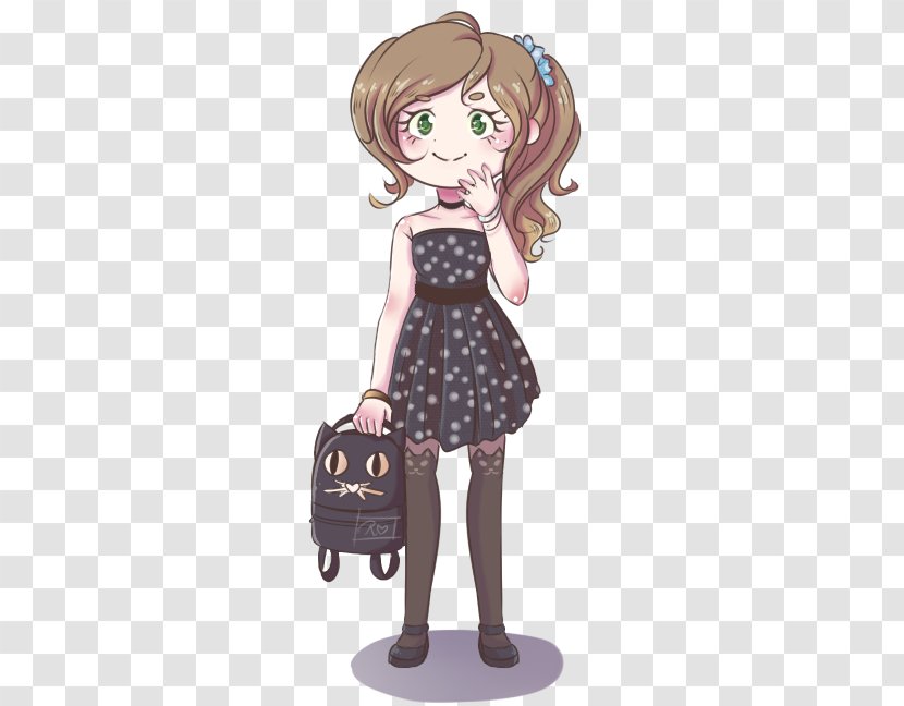 Brown Hair Cartoon Character Doll - Silhouette Transparent PNG