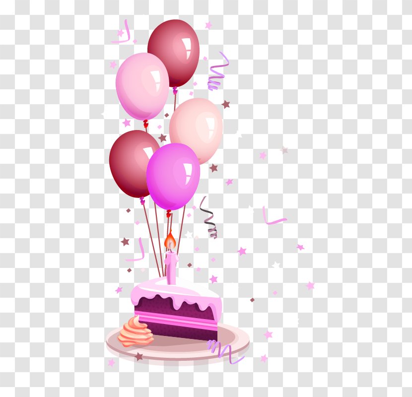 Birthday Cake Happy To You Greeting Card Wish - Party Supply - Purple Balloon Decoration Transparent PNG