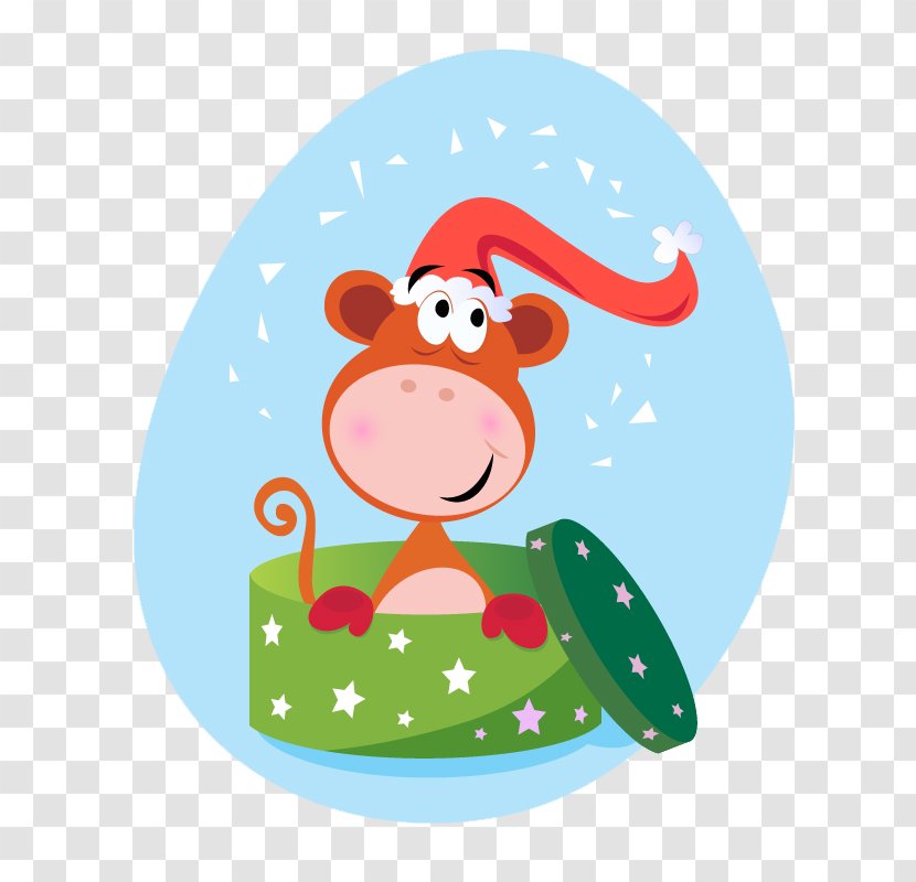 Royalty-free Christmas Illustration - Monkey - Little Transparent PNG