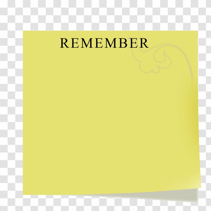 Post-it Note Paper 0 - Post It - Remembered Transparent PNG