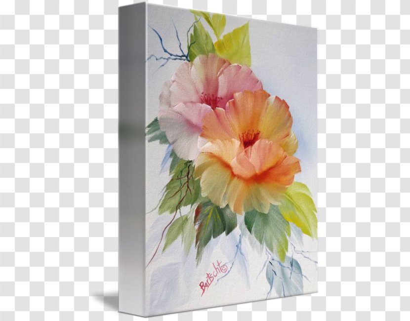 Rosemallows Floral Design Cut Flowers Watercolor Painting - Malvales - Fantasy Transparent PNG