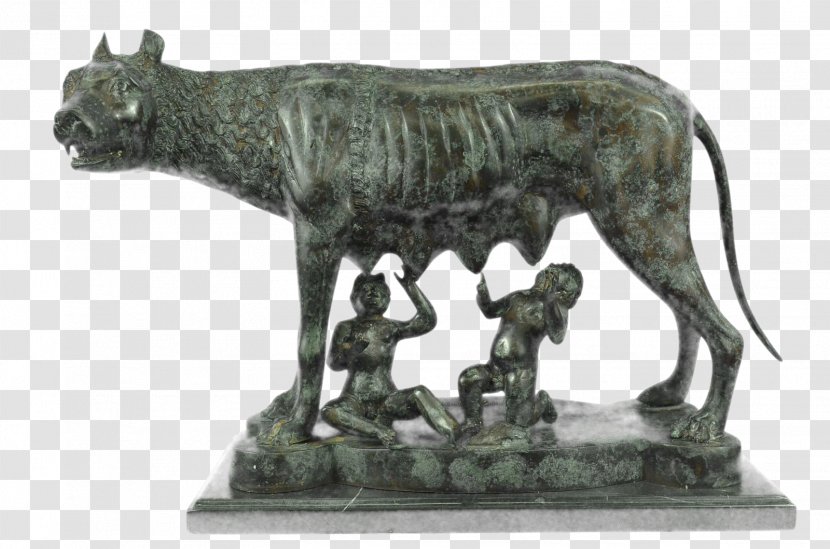 Capitoline Wolf Bronze Sculpture Statue Figurine - Metal - Scout Transparent PNG