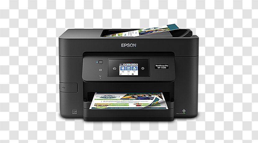 Epson WorkForce Pro WF-4720 WF-3720 WF-4730 Printer - Ink Cartridge - Double Sided Flyer Transparent PNG