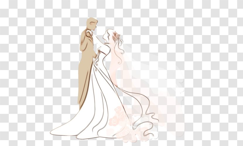 Wedding Dress - Gown - Drawing Fashion Illustration Transparent PNG