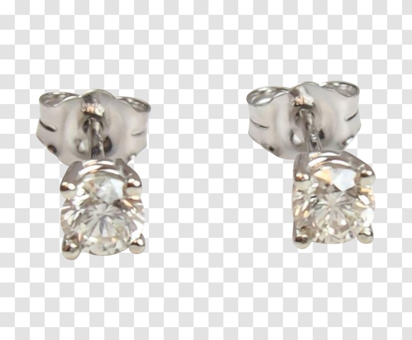 Earring Silver Body Jewellery Jewelry Design - Metal - Diamond Stud Transparent PNG