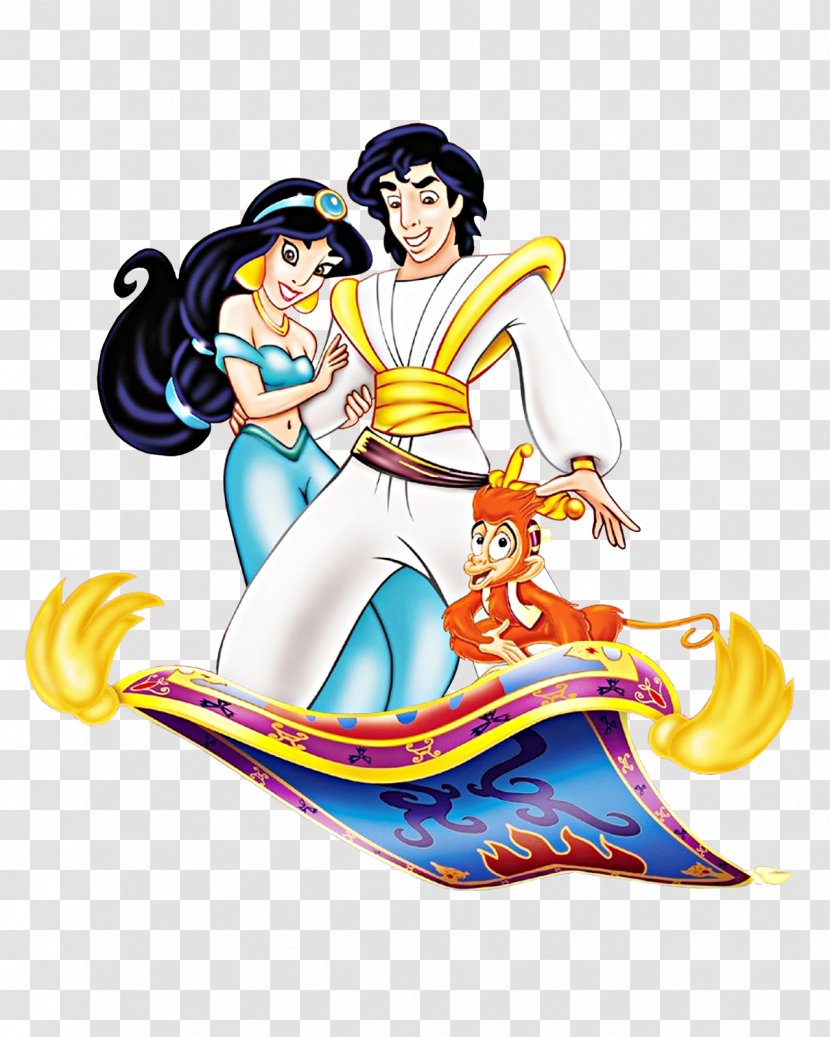 Princess Jasmine Aladdin Genie Iago - Watercolor Transparent PNG