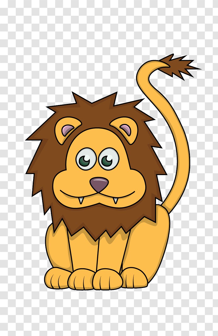 Cartoon Clip Art Lion Fictional Character Big Cats Transparent PNG