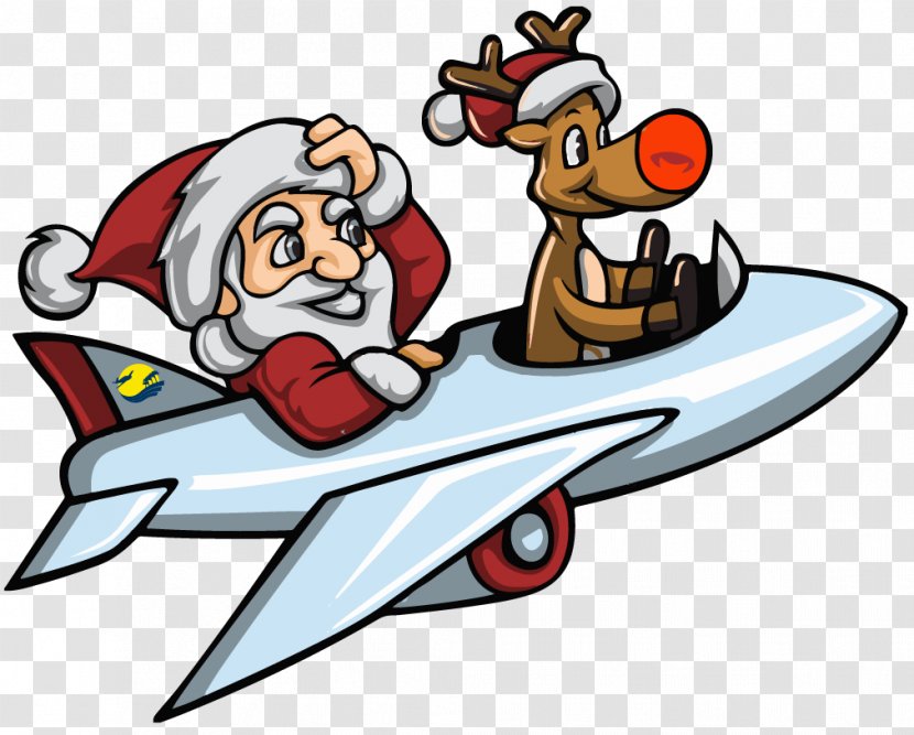Rudolph Santa Claus Reindeer Image Cartoon Transparent PNG