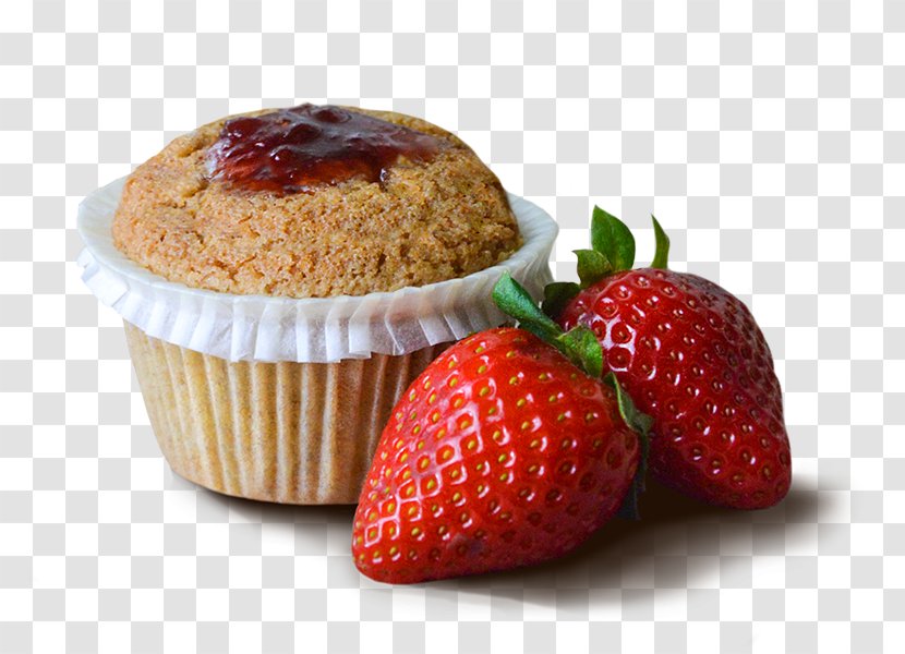 Muffin Cupcake Gluten Strawberry Dessert - Chocolate Transparent PNG