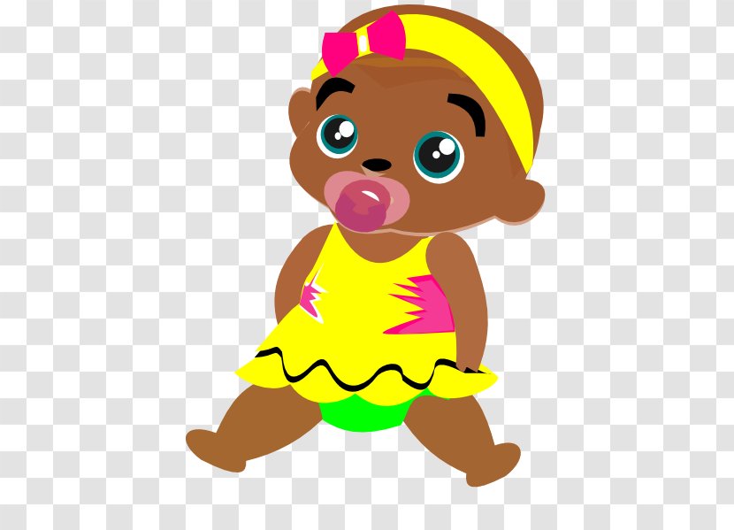 Infant African American Clip Art - Yellow Transparent PNG