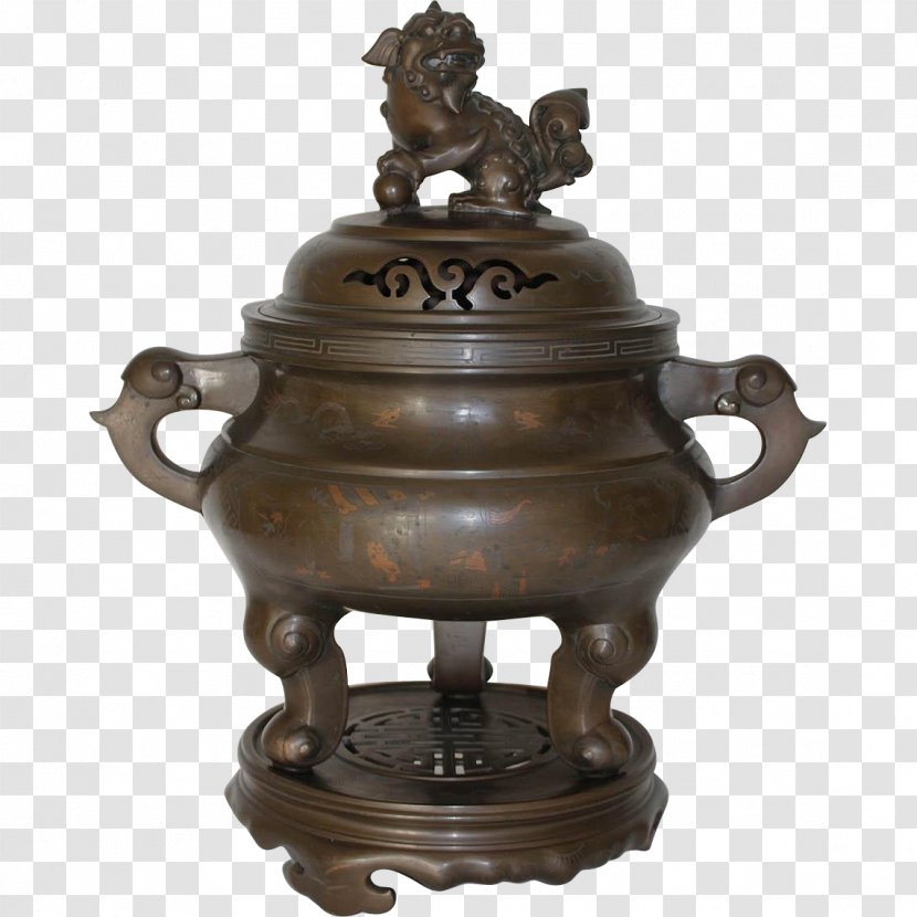 Brass Bronze Inlay Censer China - Silver Transparent PNG