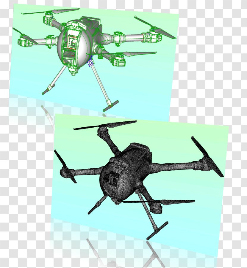 Helicopter Rotor Unmanned Aerial Vehicle Image-based Meshing Insect Propeller - Electromagnetism Transparent PNG