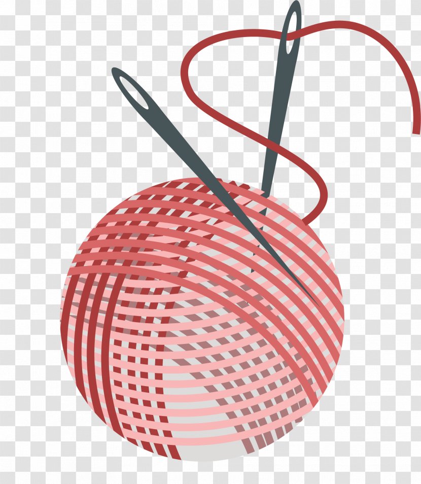 Sewing Needle Embroidery Pattern - Handicraft - Red Coil And Transparent PNG
