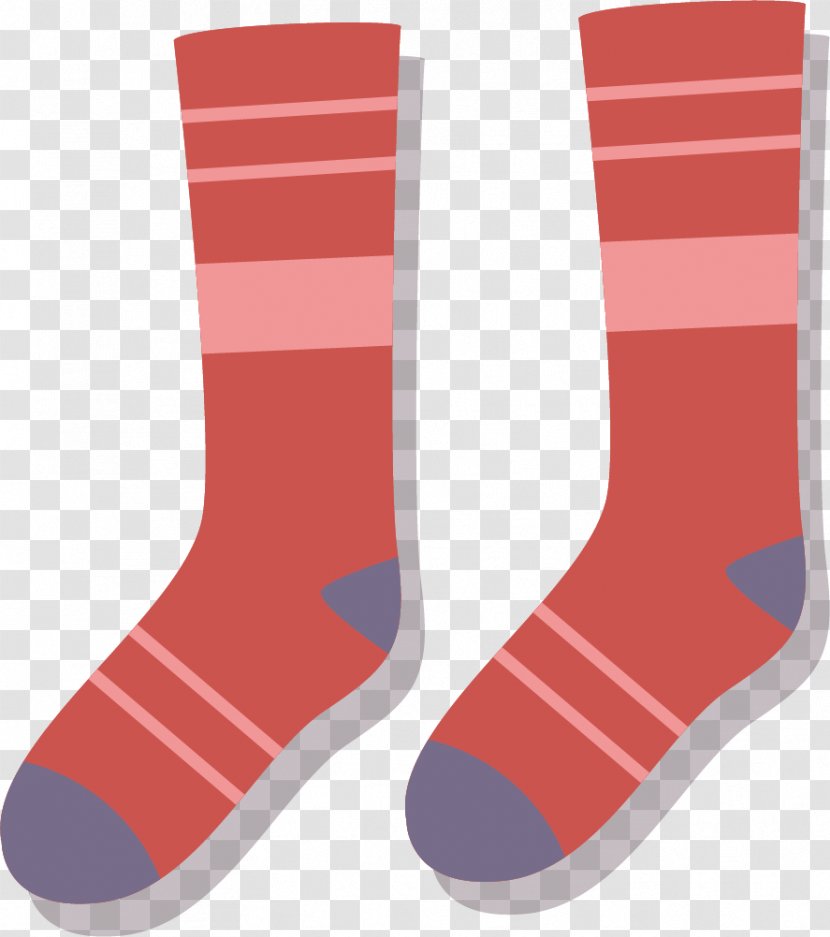 Sock Euclidean Vector - Shoe - Material Red Socks Transparent PNG