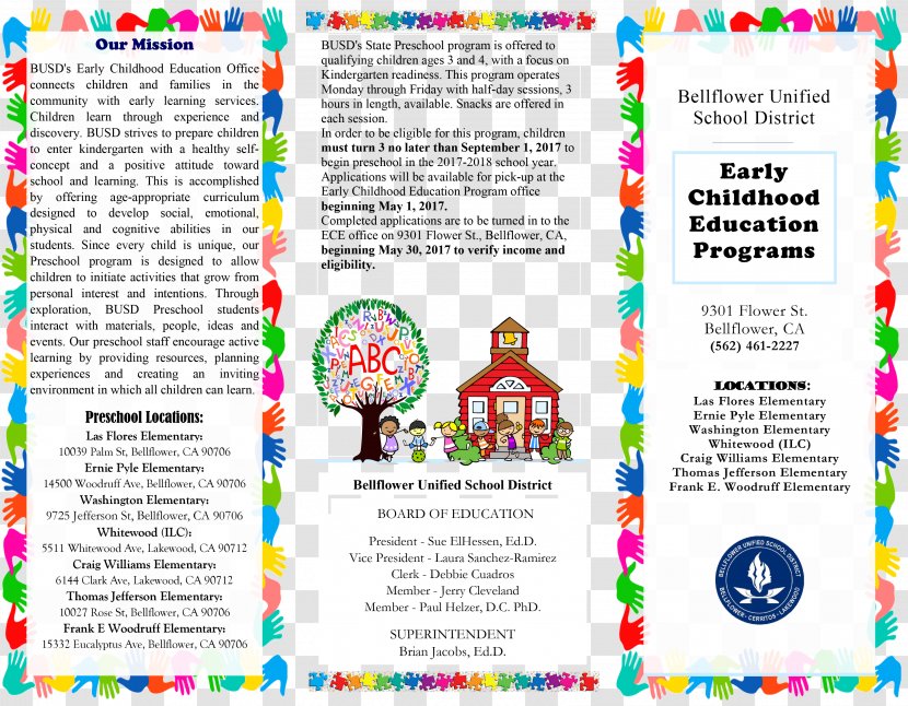 Washington Elementary School Bellflower Alternative Education Center Graphic Design Advertising - Information - Early Childhood Transparent PNG