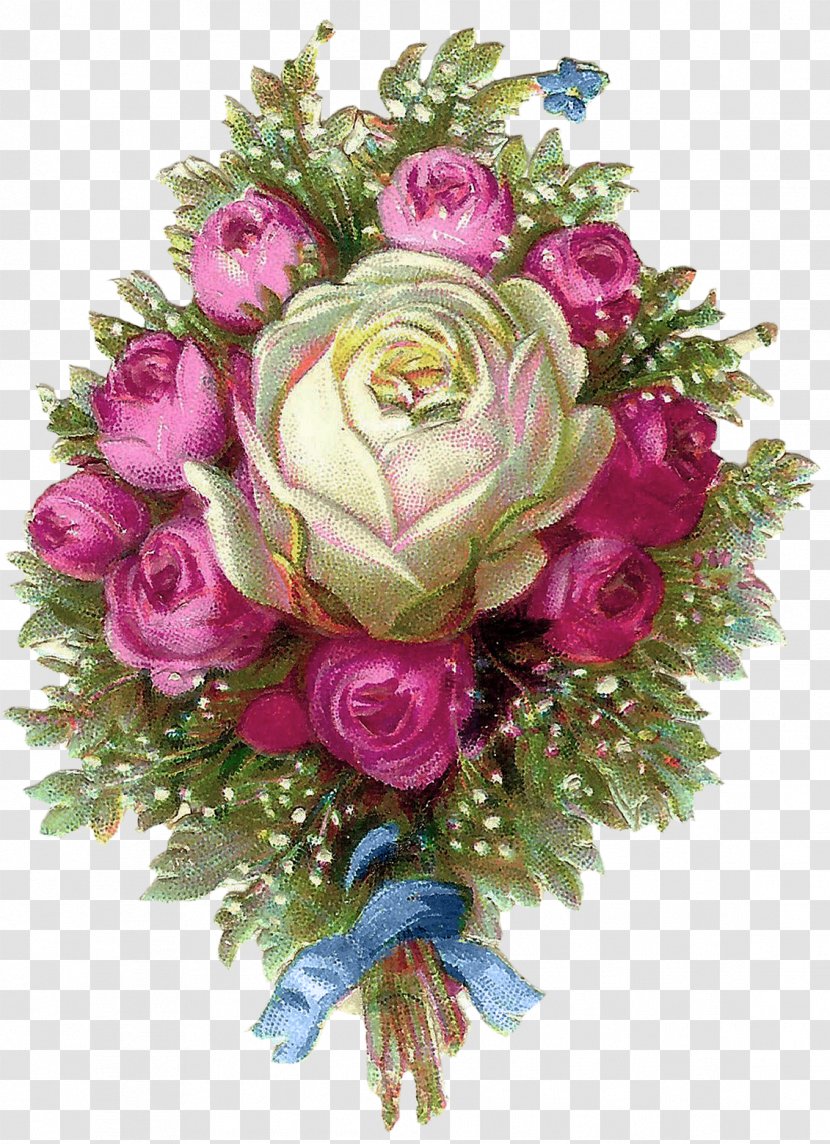 Flower Bouquet Rose Clip Art - Garden Roses Transparent PNG