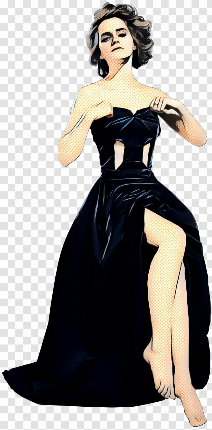 Clothing Dress Gown Fashion Model - Retro - Little Black Victorian Transparent PNG