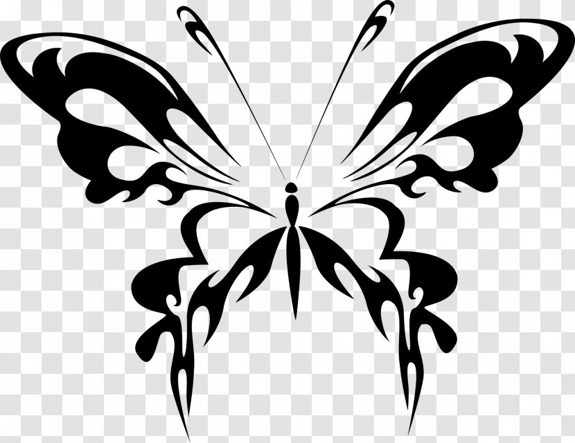 Butterfly Line Art Clip - Flowering Plant - Fairy Silhouette Transparent PNG