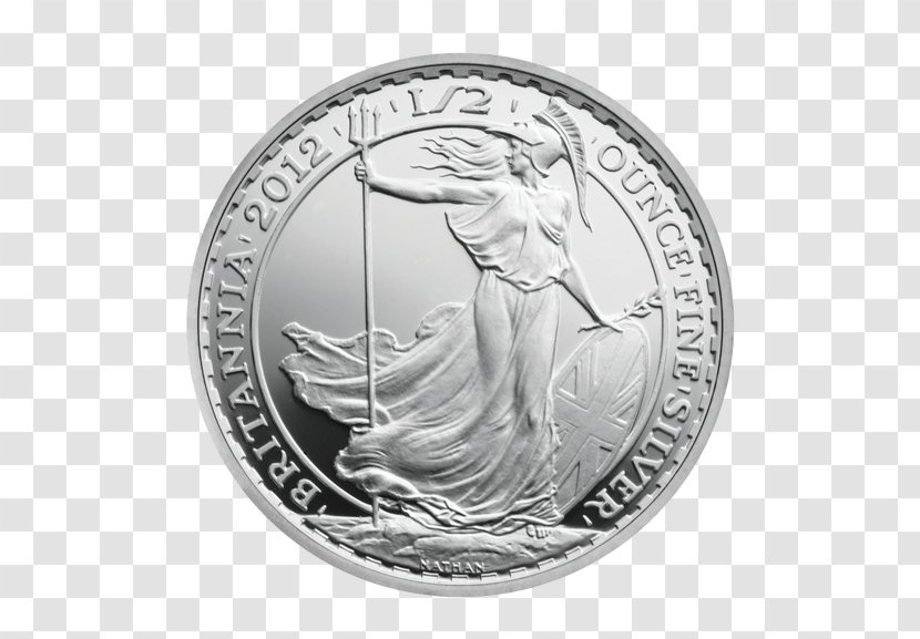 Coin United Kingdom Silver Britannia Pound Sterling Transparent PNG