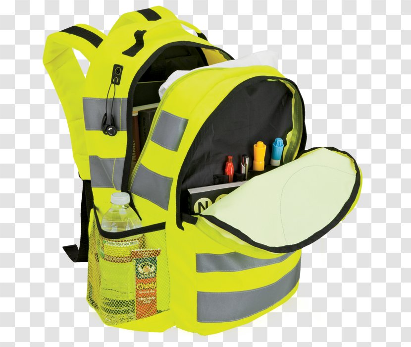 Backpack Bag Safety Personal Protective Equipment Suitcase - Yellow - Neon Transparent PNG