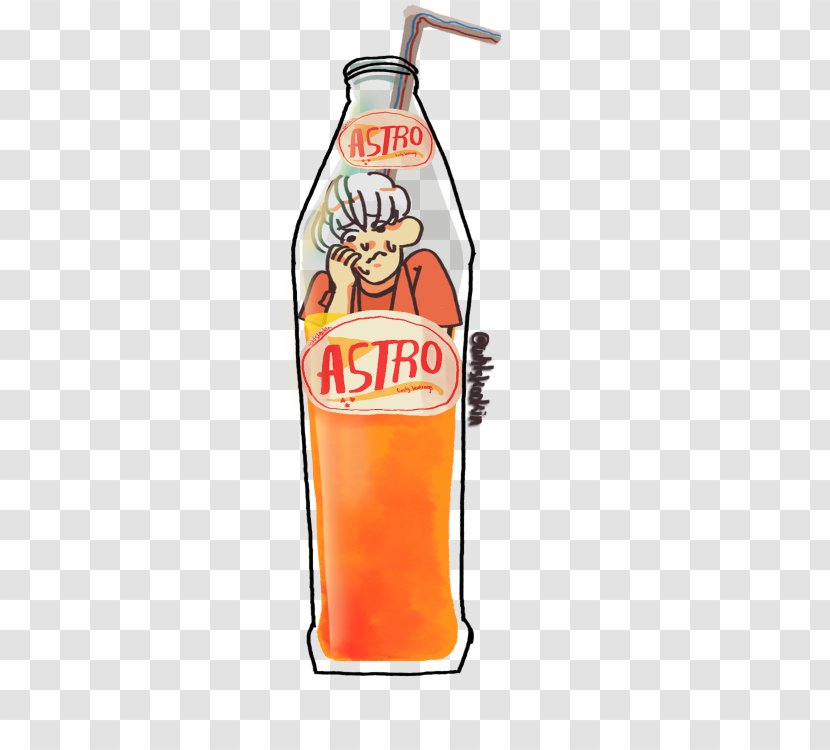 Orange Soft Drink Bottle - Summer Vibes Transparent PNG