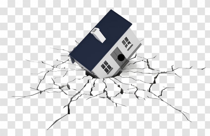 The House Is Falling - Black And White - Technology Transparent PNG