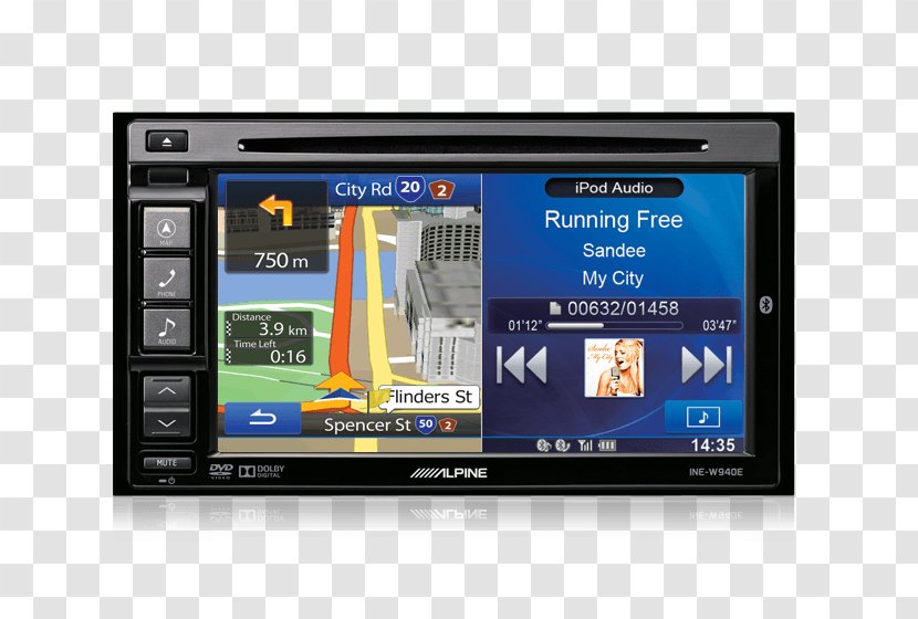 Automotive Navigation System Car GPS Systems Alpine Electronics Head Unit - Dashboard - Cloud Transparent PNG