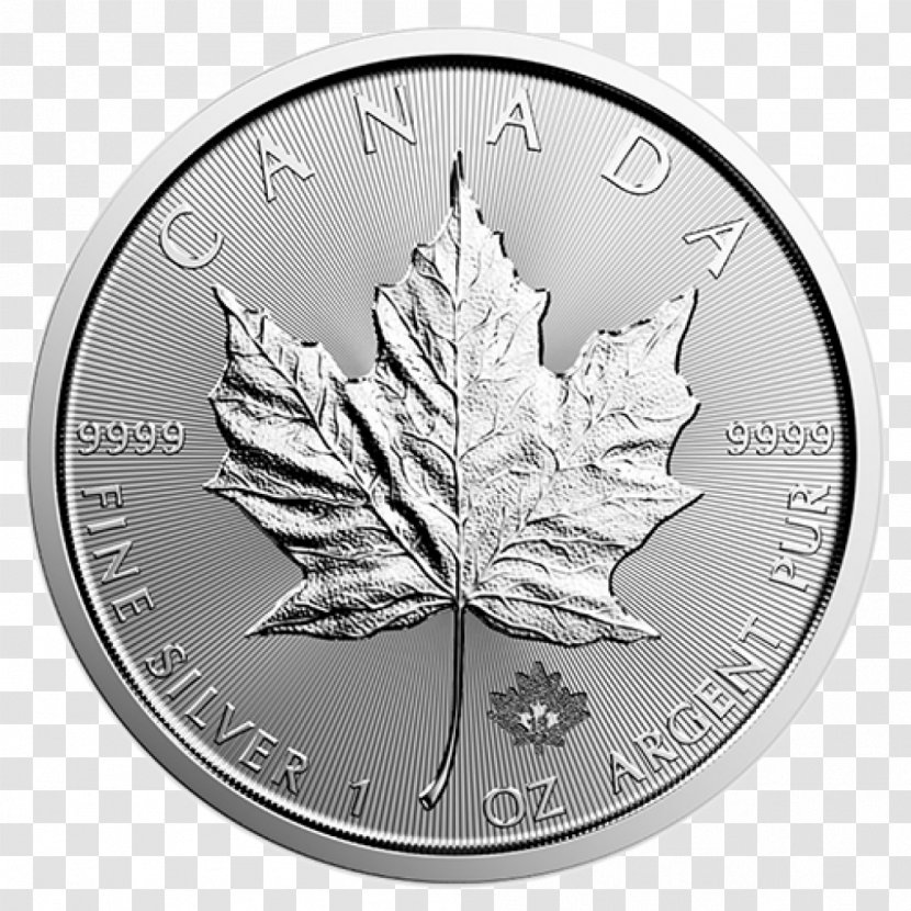 Canadian Silver Maple Leaf Gold Bullion Coin Transparent PNG