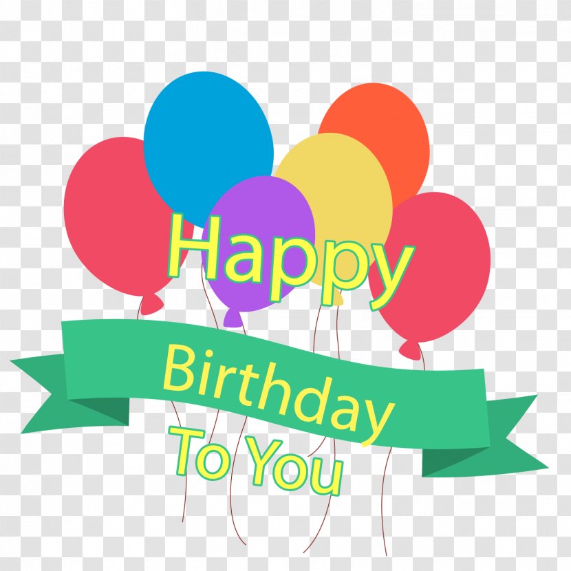 Birthday Cake Happy To You - Brand - Color Balloon Background Vector Illustration Transparent PNG