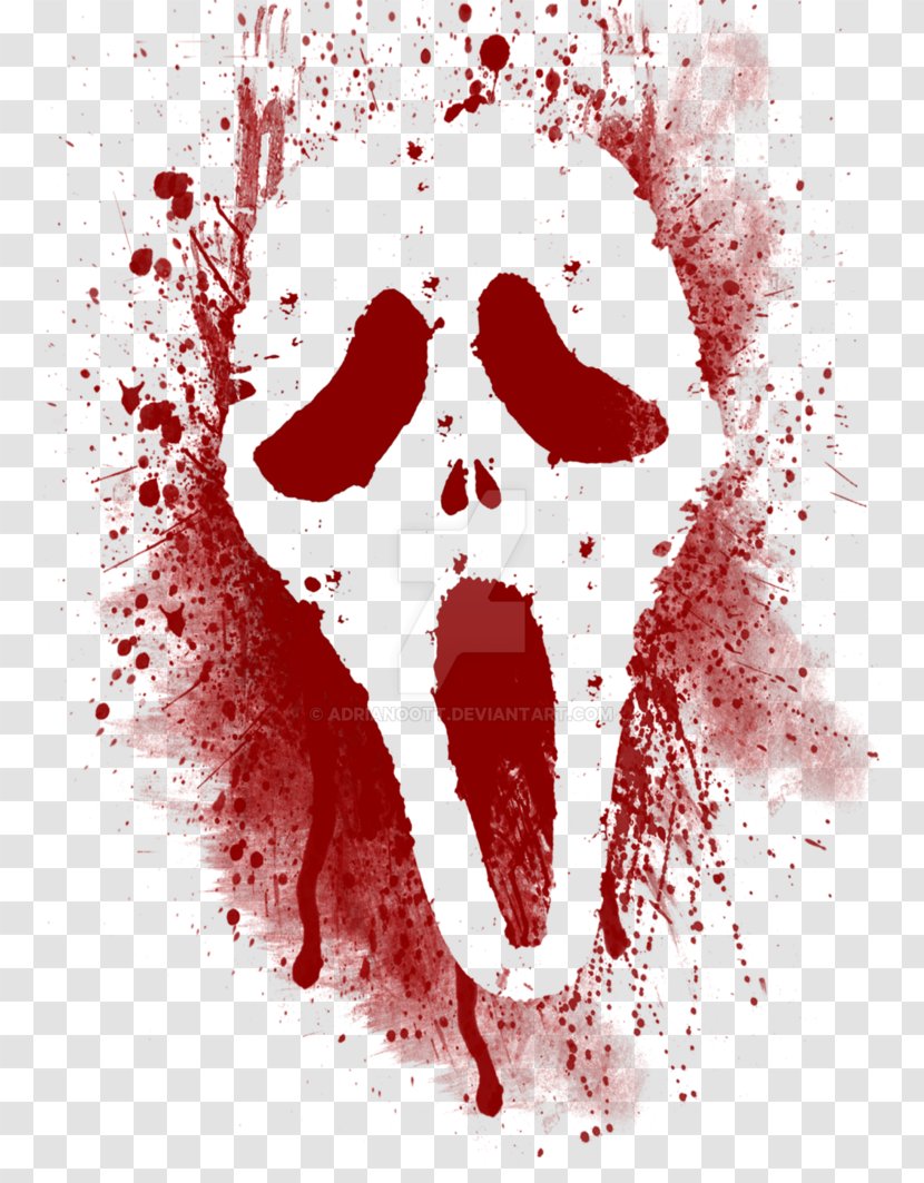 Ghostface Horror Icon Film Illustration - Watercolor - Scream Transparent PNG