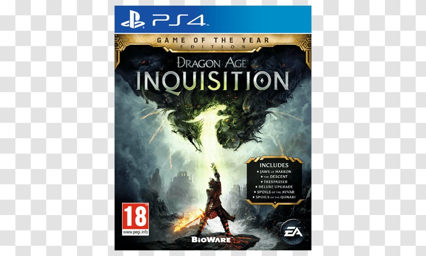 Dragon Age: Inquisition PlayStation 4 Video Game Electronic Arts The Award For Of Year - Pc Transparent PNG