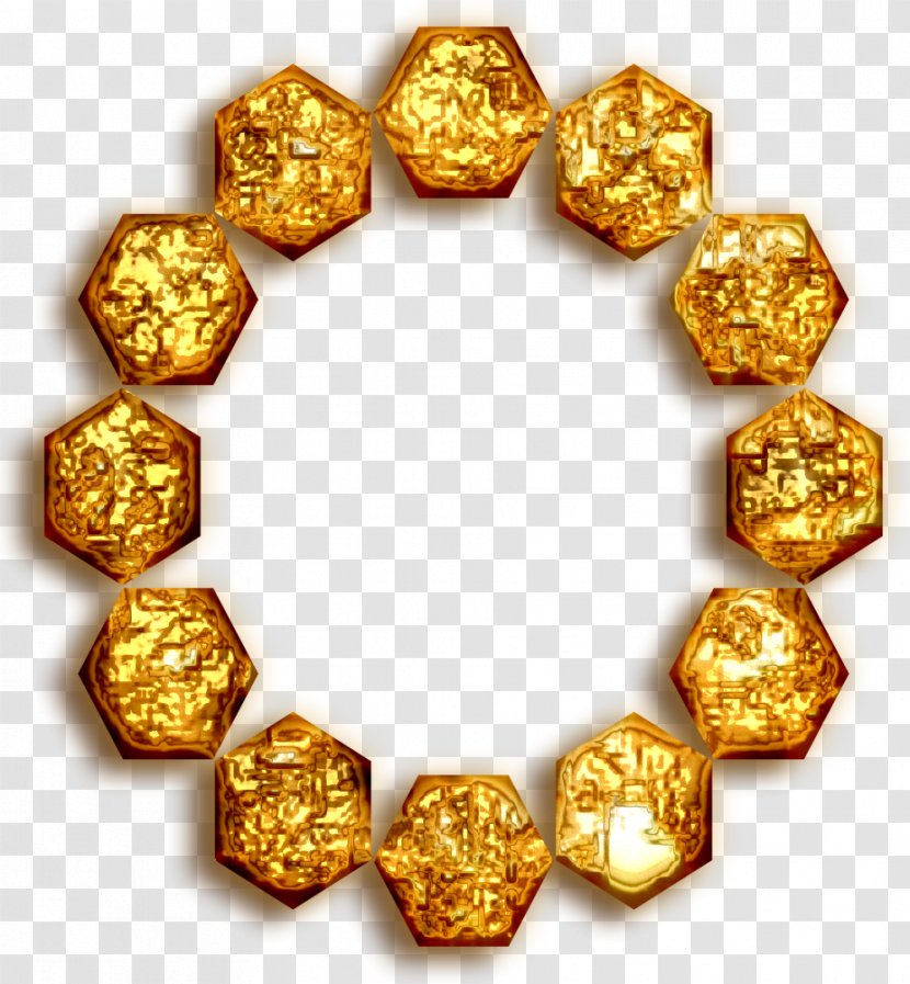 Gold Hexagon Geometry Transparent PNG