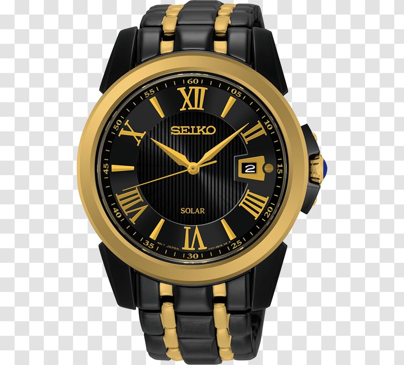 Astron Seiko Solar-powered Watch Jewellery - Yellow - Crystal Crown Transparent PNG