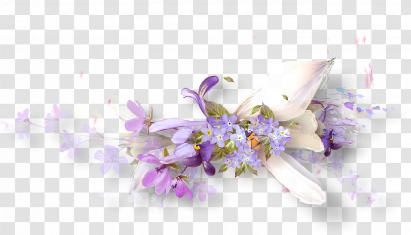 Leaf Floral Design Purple Flower - Plant Stem - Mosaic Transparent PNG