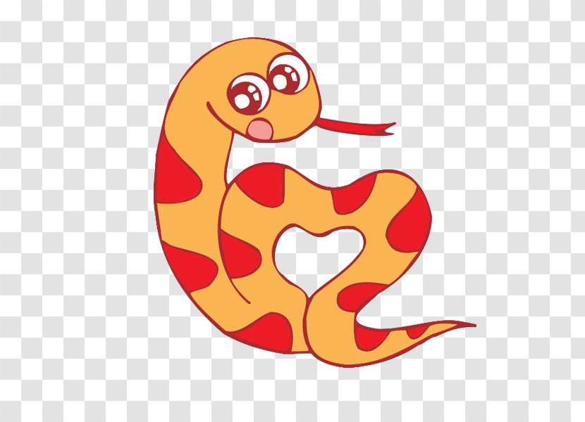 Snake Cartoon - Flower - A Small Transparent PNG