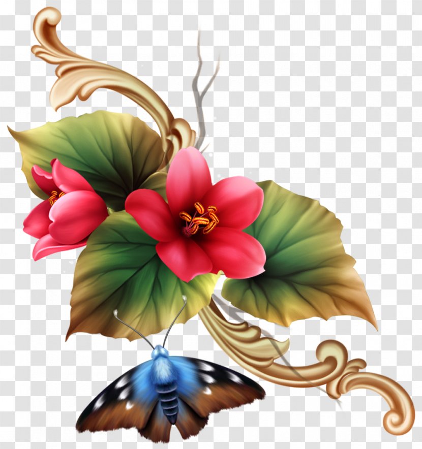 Floral Design Flower Botanical Illustration - Butterfly Transparent PNG