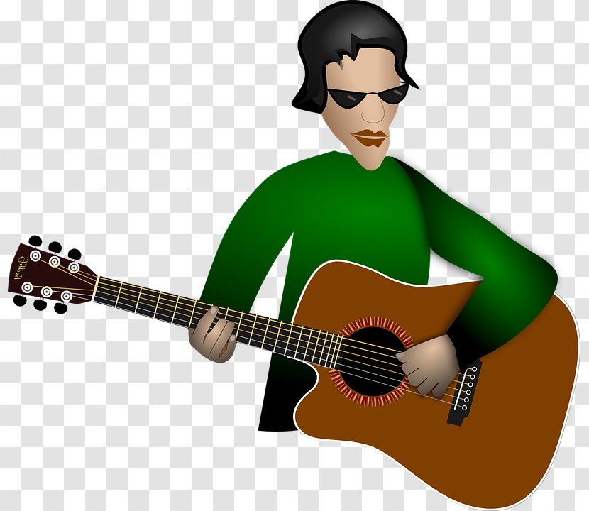 Microphone Cartoon - Acoustic Guitar - Musical Instrument Accessory Music Artist Transparent PNG