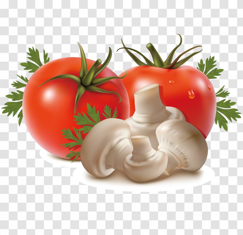 Vegetable Fruit Tomato Eggplant - Mushrooms Transparent PNG