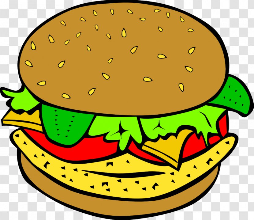 Hamburger Cheeseburger Veggie Burger Chicken Sandwich McDonalds Big Mac - Fast Food - Cliparts Transparent PNG