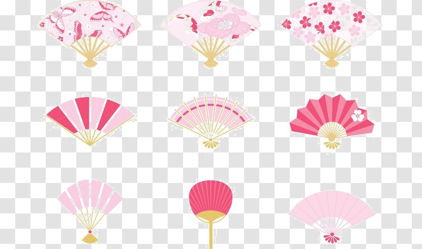 Japan Fan Paper - Japanese Vector Elements Transparent PNG