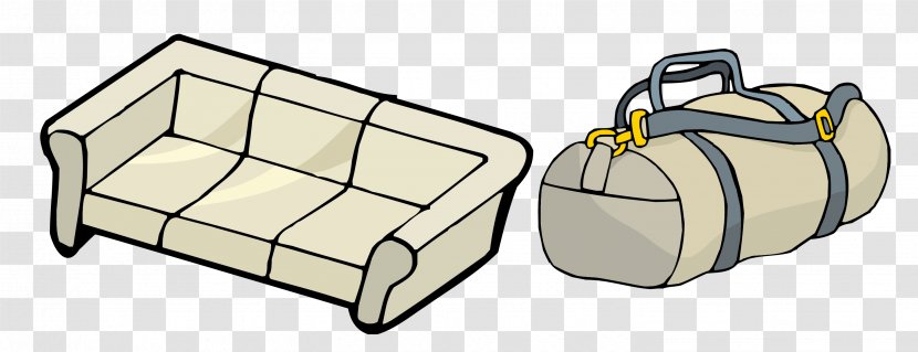 Cartoon Furniture Couch - Facade - Gray Sofa Transparent PNG
