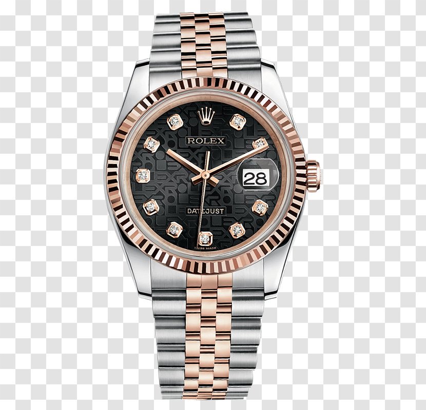 Rolex Datejust Watch Diamond Source NYC Jewellery - Brown - Black Male Transparent PNG